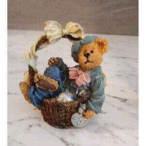 Boyds Bear Bearstone Rembrandt Eggsellent Work 4E Easter Figurine 227790 Easter